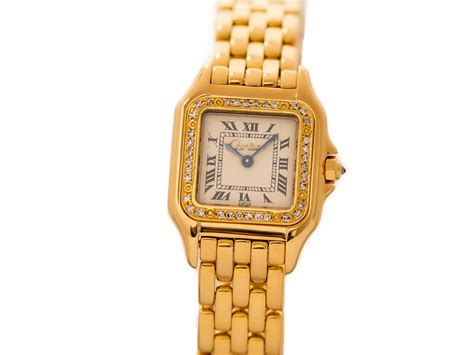 cartier panthere gelbgold|cartier panthere diamond bezel.